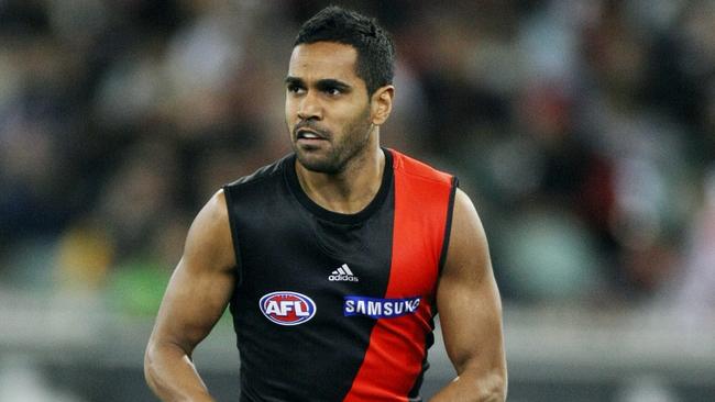 Andrew Lovett playing for Essendon in 2009.