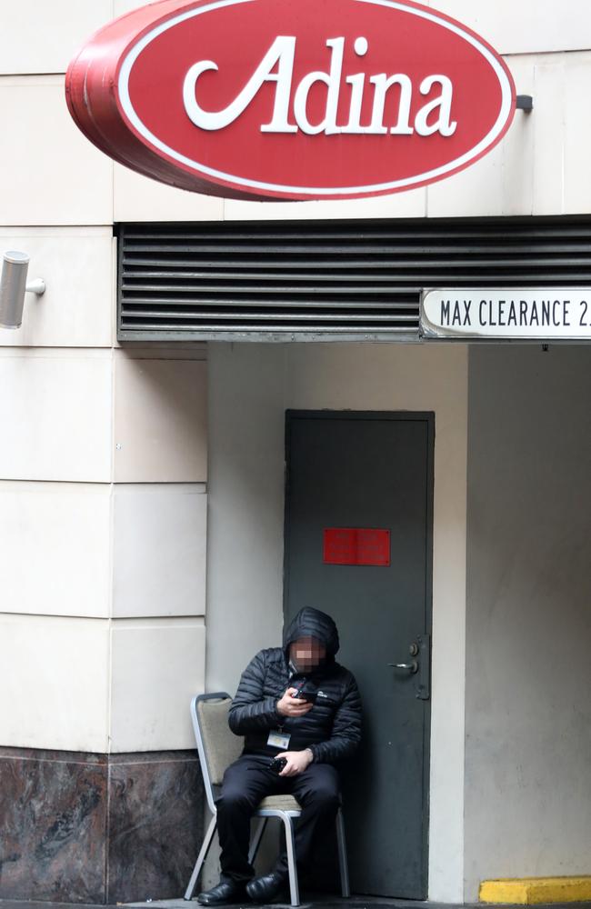 Seven people staying on the 12th floor of the Adina, Town Hall apartments (above) have tested positive to the same viral sequence of COVID-19. Picture: Jonathan Ng.