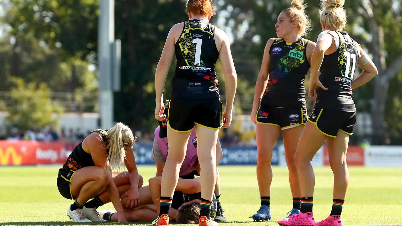 Richmond’s Harriet Cordner is one of six AFLW players to have suffered an ACL injury this season.