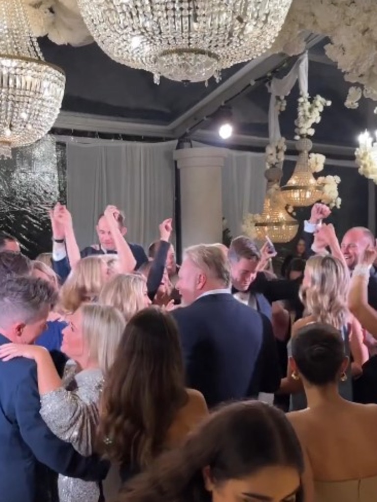 Sandilands called on his guests to join him on the dance floor. Picture: Instagram