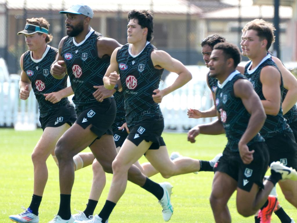 Port Adelaide training at Alberton. 29 November 2024. Picture: Dean Martin