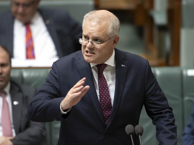 Prime Minister Scott Morrison said Australia “can’t stay stuck in neutral”. Picture: NCA NewsWire / Gary Ramage