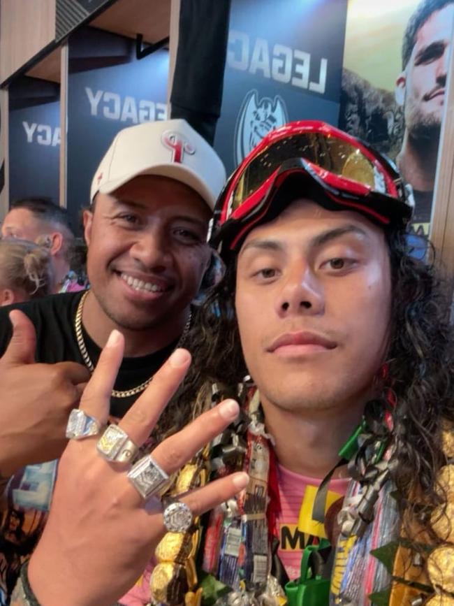 Jarome Luai with his four rings.