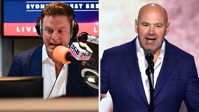 Ben Fordham and Dana White. Photo: Supplied.