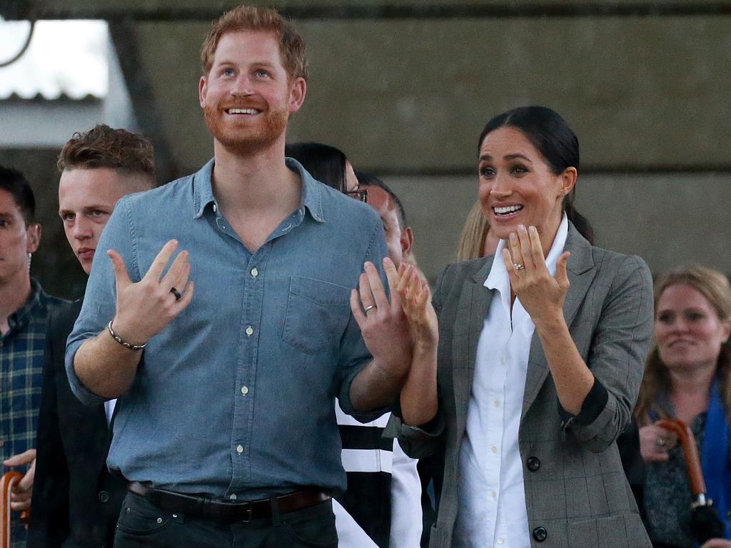 The Duke and Duchess of Sussex, Prince Harry and Meghan Markle visit Dubbo College Senior Campus during their visit to central west NSW. Picture: Toby Zerna