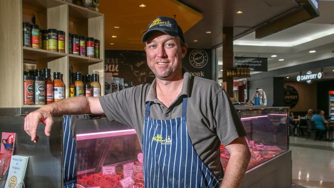 CUT ABOVE: The Little Butcher Kingaroy owner Clinton Stretton first picked up butchers’ knives at the age of 15, and hasn’t put them down since. Picture: Dominic Elsome