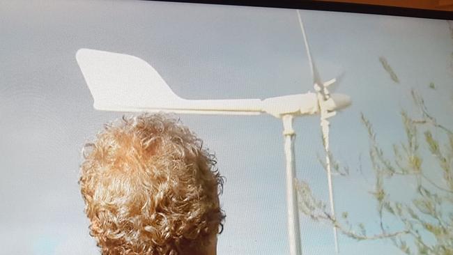 A backyard wind turbine has neighbours feuding. Photo: A Current Affair June 29, 2022