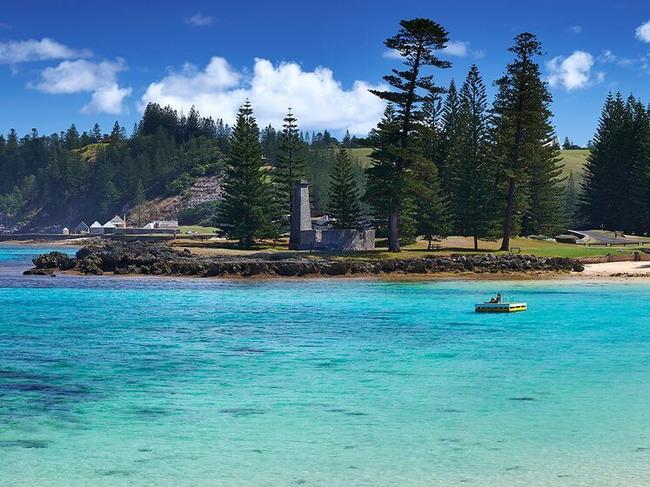 Crystal clear water surrounds the beach on Norfolk Island. Picture: Norfolk Island Tourism