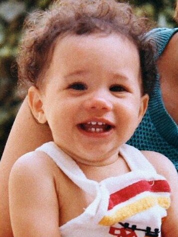 A photo of Meghan Markle as a baby has emerged. Picture: Twitter