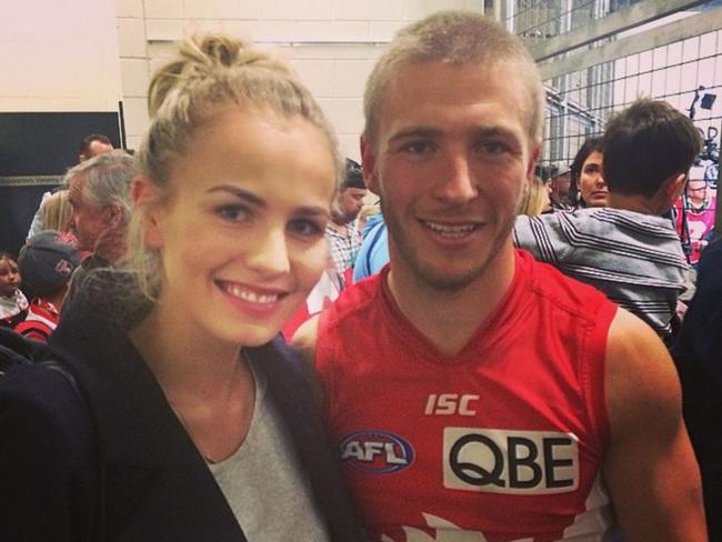 Goodlet at a Sydney Swans event supporting Kieren. Source: INSTAGRAM