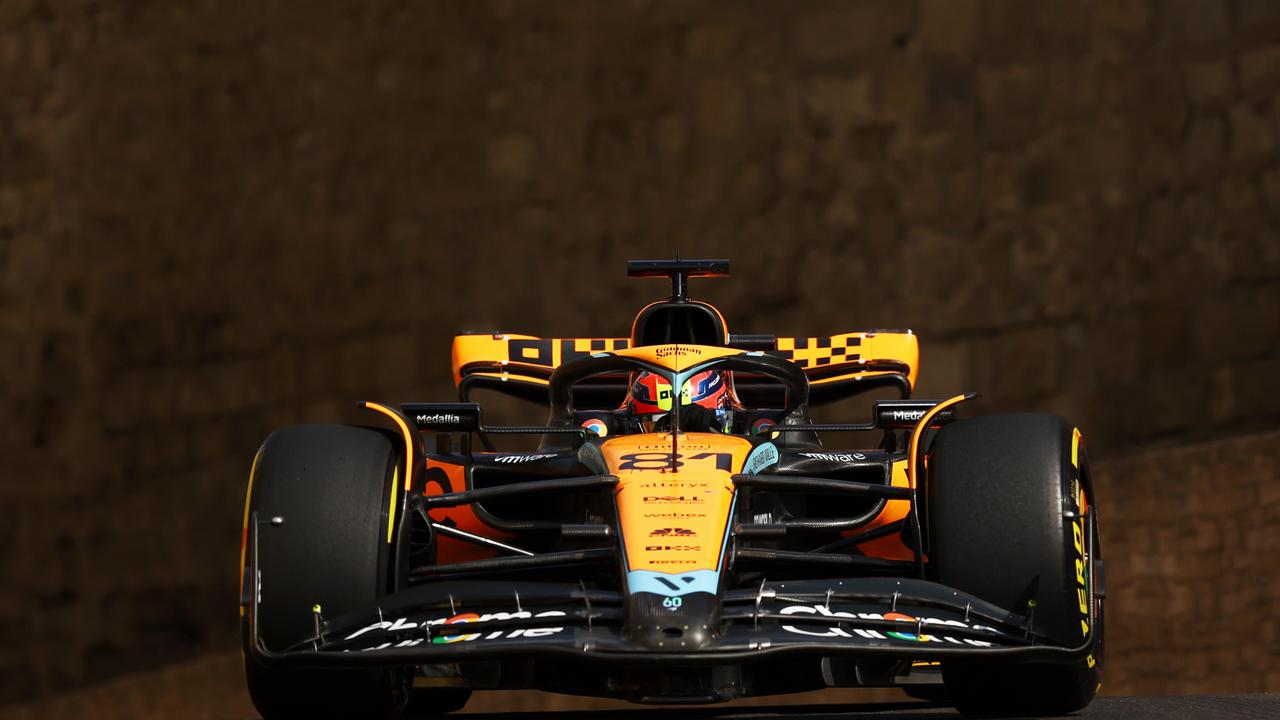 BAKU, AZERBAIJAN - APRIL 30: Oscar Piastri of Australia driving the (81) McLaren MCL60 Mercedes on track during the F1 Grand Prix of Azerbaijan at Baku City Circuit on April 30, 2023 in Baku, Azerbaijan. (Photo by Francois Nel/Getty Images)