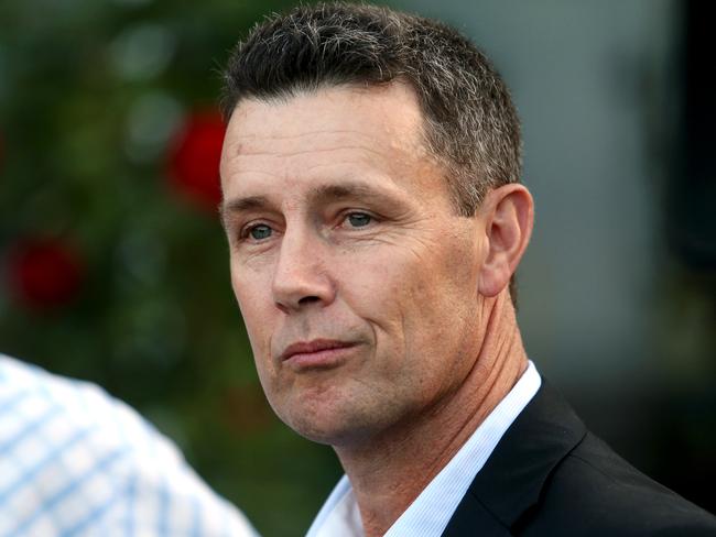 Trainer Darren Bell after winning Race 8 with "Falino" at the Caloundra Cup Day at Corbould Park Racecourse. Pics Tara Croser.