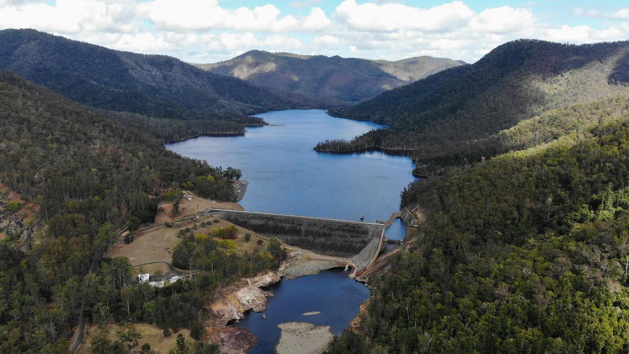 Qld Hydro are in the exploratory phase of transforming Borumba Dam into a pumped hydro powerhouse. Borumba Dam, Saturday August 5, 2023. Picture: Christine Schindler