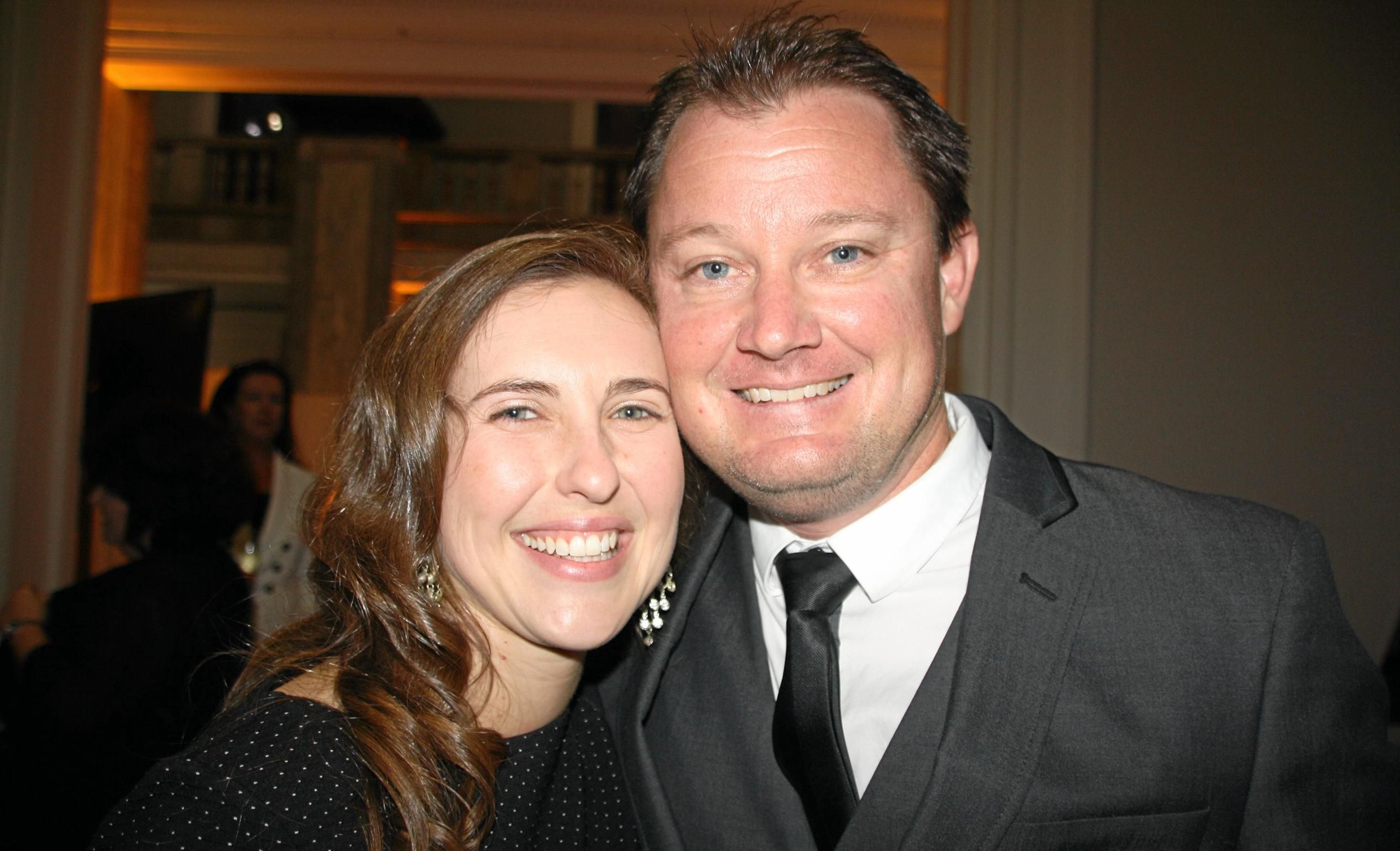 Bec Johnston and Grant McDonald of Grant McDonald Homes at the 2017 Master Builders Queensland Housing and Construction Awards at Brisbane City Hall. Picture: Erle Levey