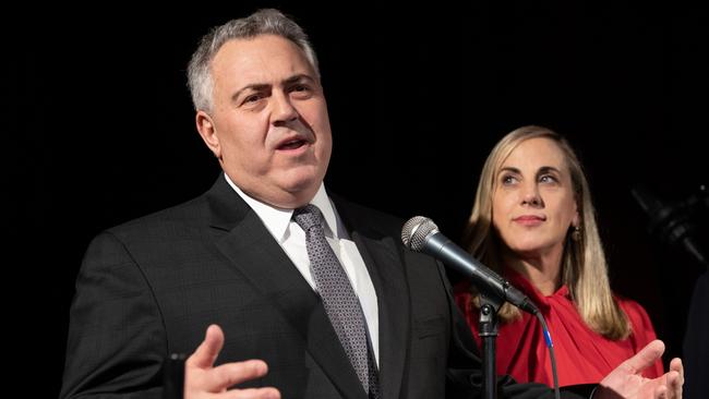 Joe Hockey and wife Melissa Babbage. Picture: Nick Klein