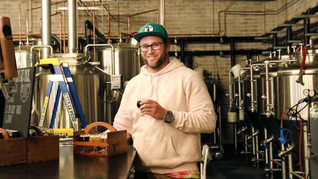 Andrew Fineran at the new Batch microbrewery in Marrickville.