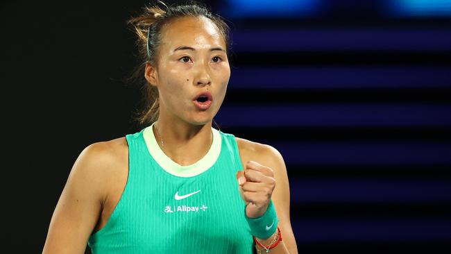 Zheng is into the final eight. (Photo by Graham Denholm/Getty Images)