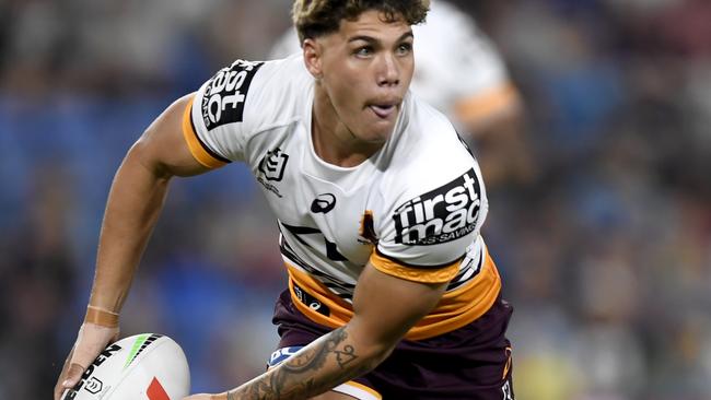 Reece Walsh runs the ball for the Broncos. Picture: NRL Photos