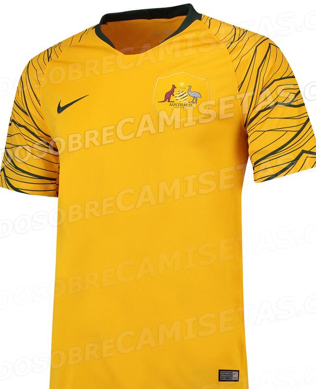 Socceroos home and away shirts