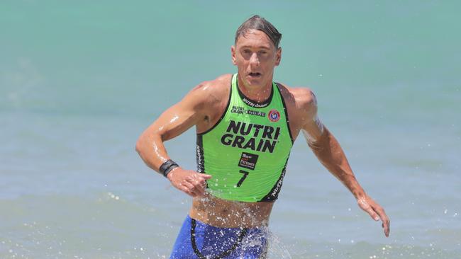 Ali Day on his way to winning the Nutri-Grain iron opening round at Manly. Pic: Supplied