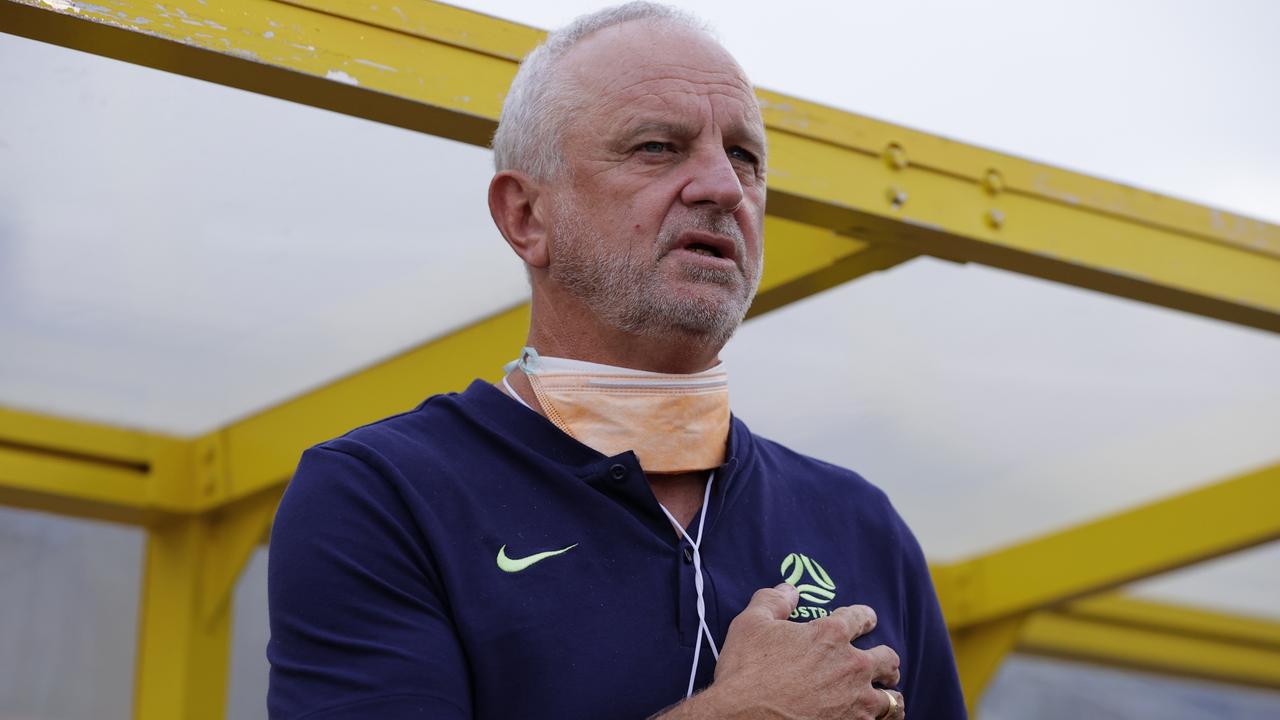 Socceroos coach Graham Arnold has been fined $25,000. Picture: Koki Nagahama/Getty Images