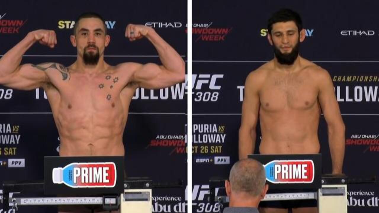 Chimaev LATE for Whittaker weigh-in