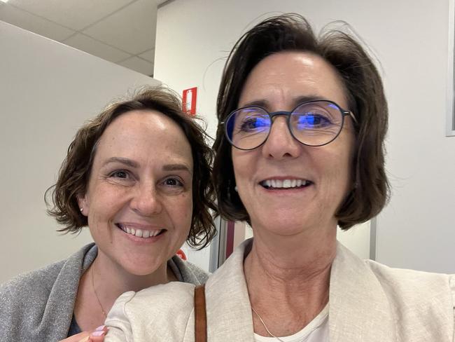 Former Andrews minister Jaala Pulford (right) with Jacinta Ermacora. Picture: X