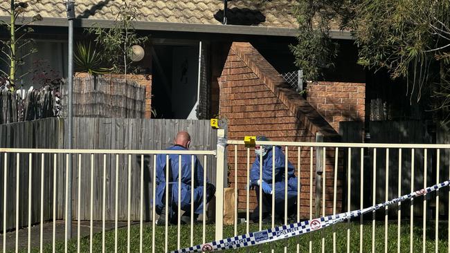 Forensic officers are investigating the scene of an alleged attack. Picture: Charlton Hart