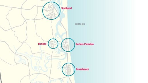 Council's regulated parking meters on the Gold Coast.