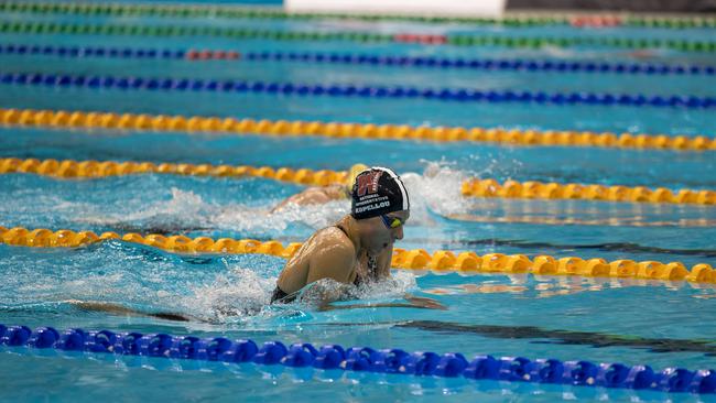 Rafaela Kopellou swimming at the 2022 Australian Age Championships in Adelaide. Picture: Supplied