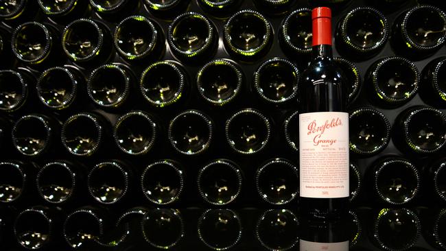 FULL TILT: A rare complete set of Penfolds Grange is expected to sell at auction in Adelaide for more than $250,000. Photographer: Carla Gottgens/Bloomberg