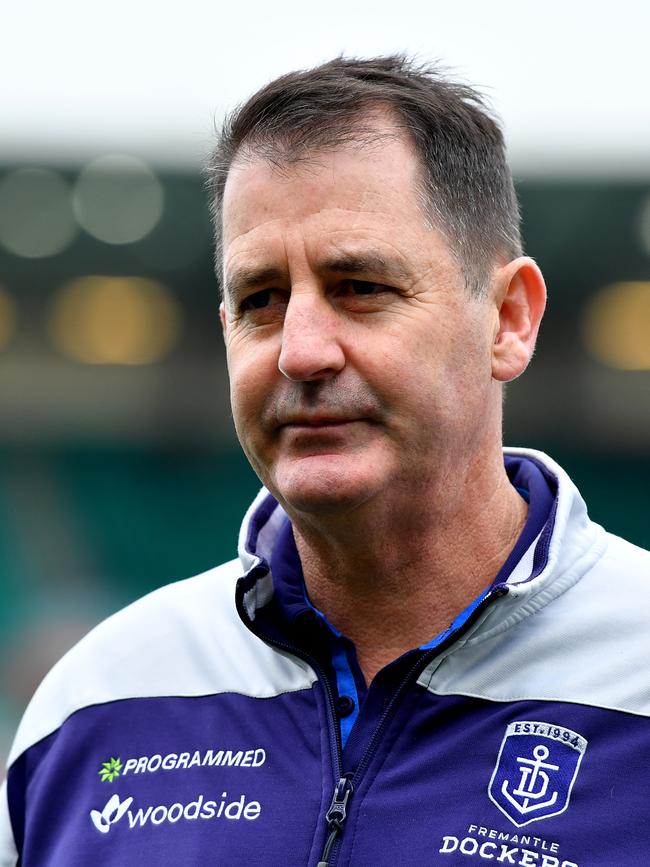 Dockers coach Ross Lyon. Picture: AAP/Joel Carrett