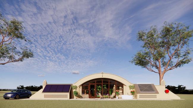 The groovy proposed tourism accommodation in Penola would house up to two guests at a time. Picture: Supplied