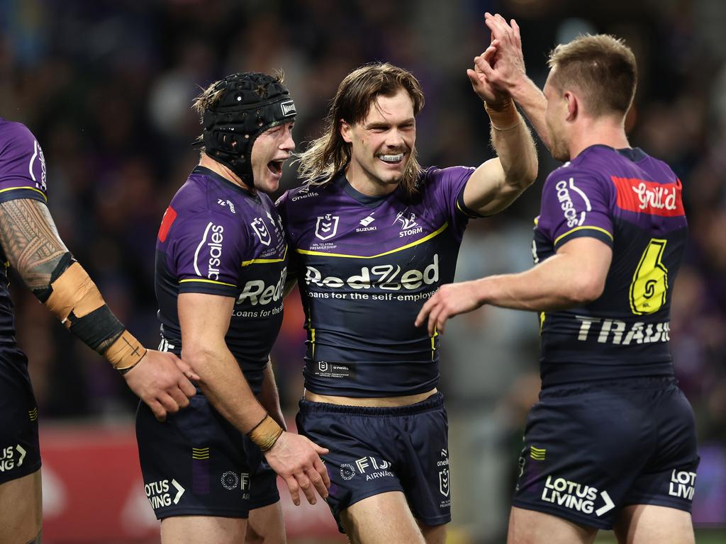 Melbourne have dominated the Roosters to secure a spot in the grand final. Picture: Getty Images