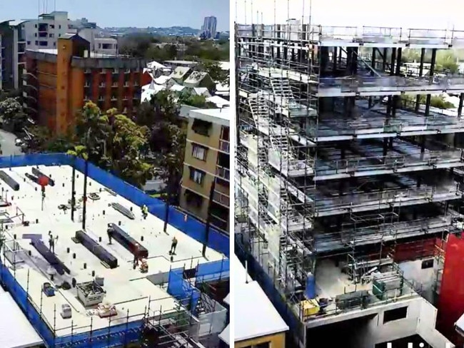 The superstructure of a new seven-storey apartment block was erected in just 11 days.