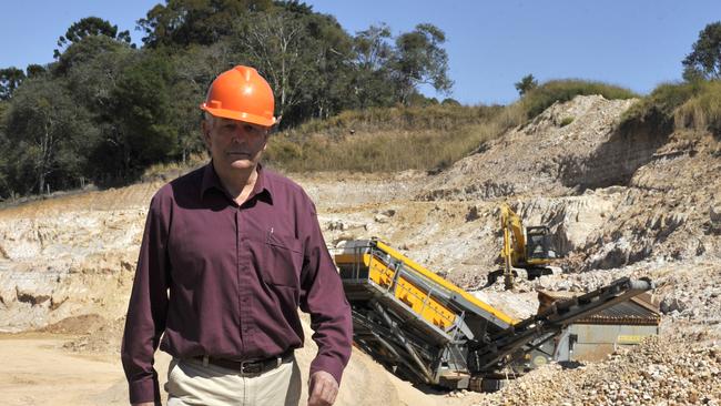 Jeff Champion pictured at Champions Quarry, Wyrallah Road, Tucki.