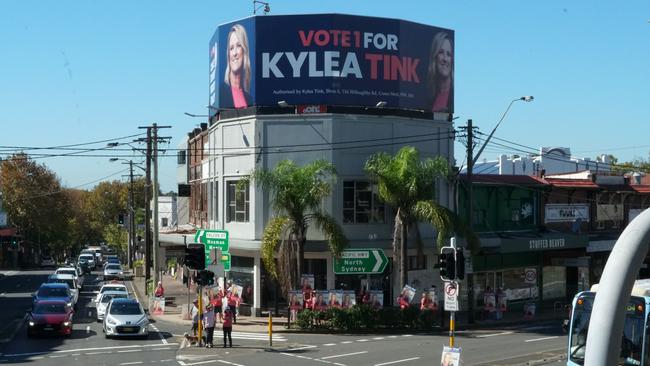 Ms Tink’s campaign was hard to miss on the north shore.