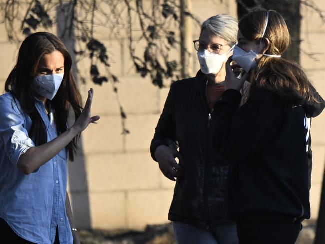 Meghan Markle during her visit to Altadena. Picture: Getty Images