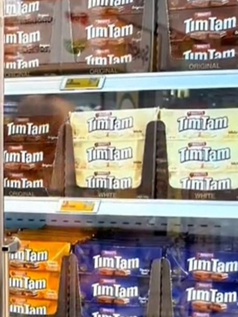 Some Woolworths stores are stocking Tim Tams in the fridge. Picture: TikTok/TimTam