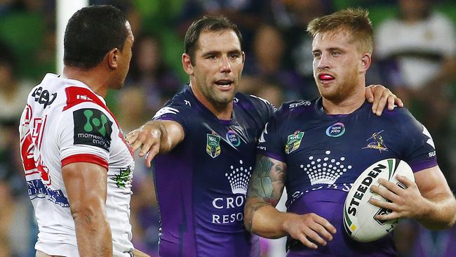 Cameron Smith says Cameron Munster is a ‘good young kid’. Picture: Colleen Petch.