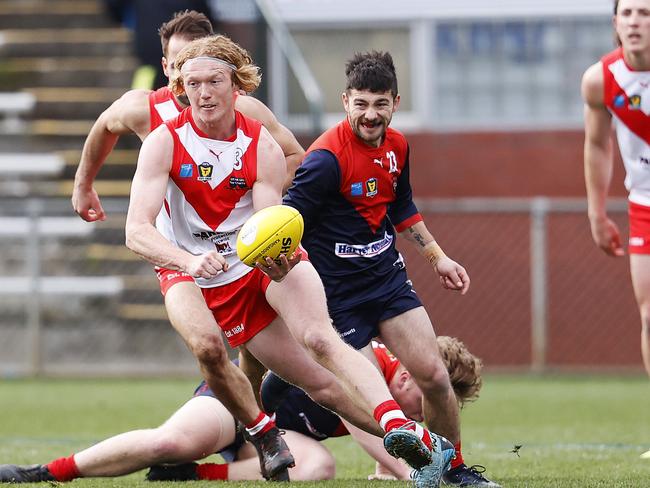 Round 7 TSL match between North Hobart v Clarence from North Hobart Oval. Clarence's Ethan Jackson. Picture: Zak Simmonds