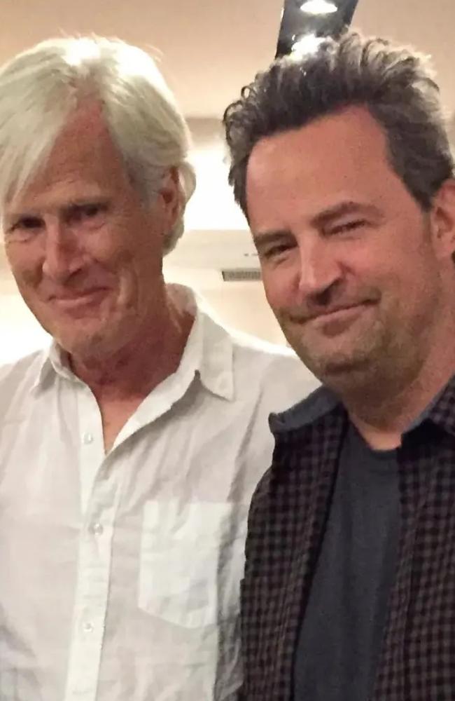 Matthew Perry and stepdad Keith Morrison. Picture: Keith Morrison