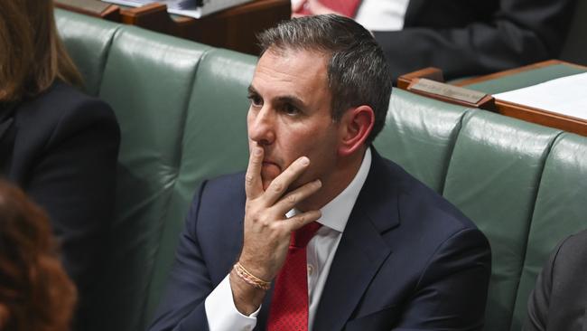 Treasurer Jim Chalmers in question time at Parliament House.