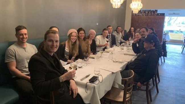 More than a dozen anti-vaxxers were allegedly photographed at Moda Kitchen and Bar in Seddon on Saturday afternoon