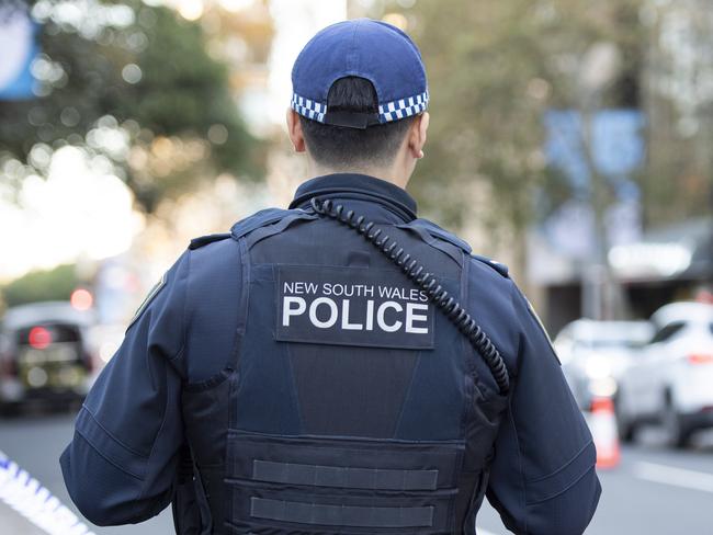 SYDNEY, AUSTRALIA - NewsWirePhotos - Sunday, 19 May 2024:Police pictured the corner of Bathurst and Elizabeth Street near Hyde Park. A NSW Police officer has been stabbed twice in the head by a knife-wielding man in Sydney CBD this afternoon.Picture:NewsWire / Monique Harmer