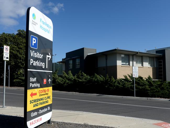 MELBOURNE, AUSTRALIA - NewsWire Photos AUGUST 18, 2020: Frankston Hospital. Picture: NCA NewsWire / Andrew Henshaw