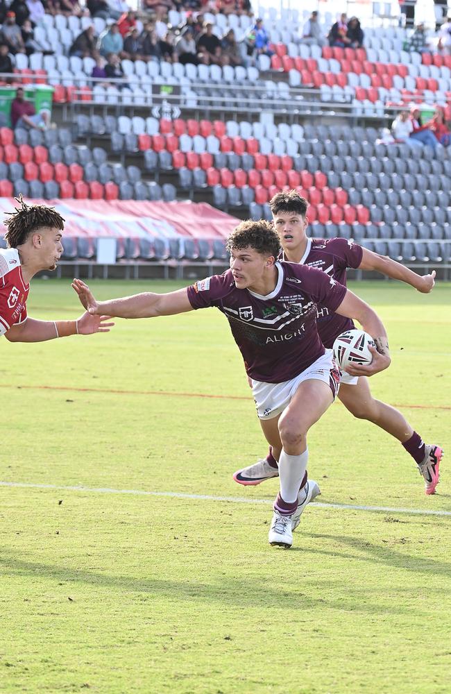 Antonio Verhoeven. Meninga Cup rugby league grand final between Redcliffe and Burleigh. Saturday May 10, 2025. Picture, John Gass