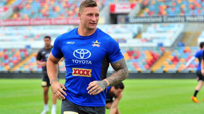 NQ Cowboys training at 1300 Smiles Stadium before their home game against the Bulldogs. Tariq Sims. Picture: Wesley Monts