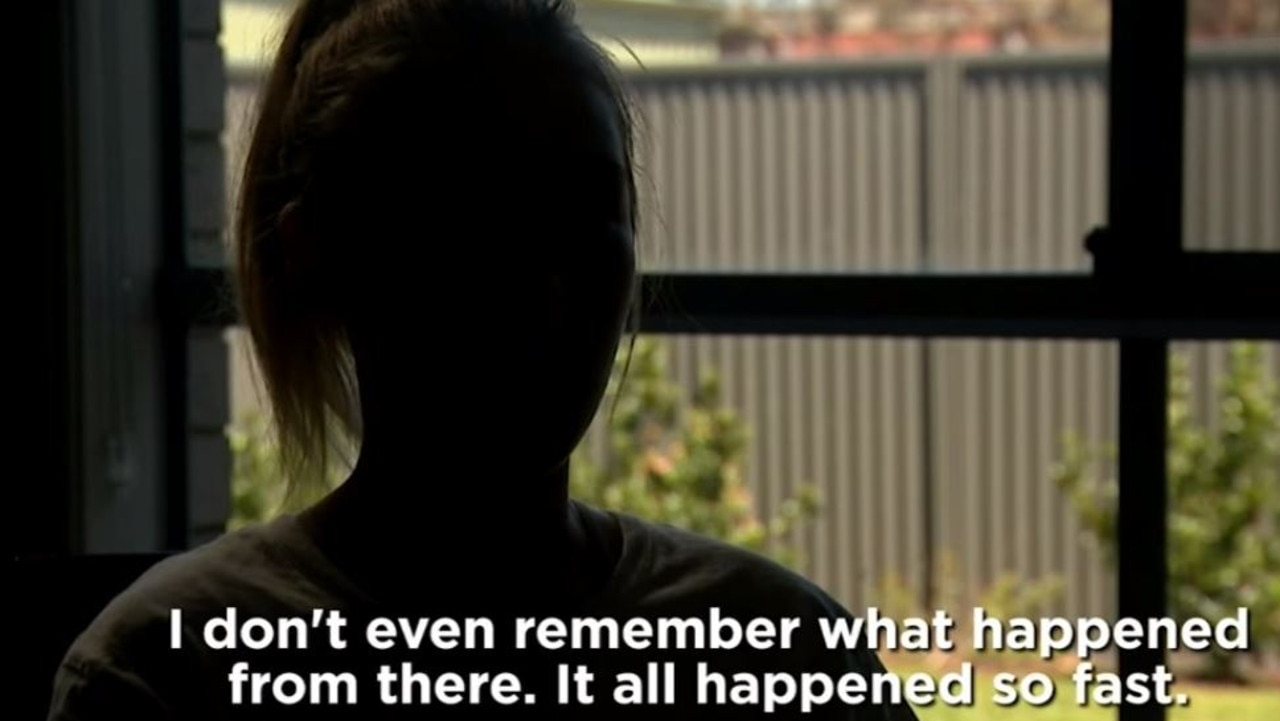 The attacked girl says she can’t remember what happened. Picture: Channel 9