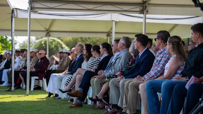 Families of the fallen were formally greeted by and welcomed into the Tiwi family on Thursday. Picture: Pema Tamang Pakhrin